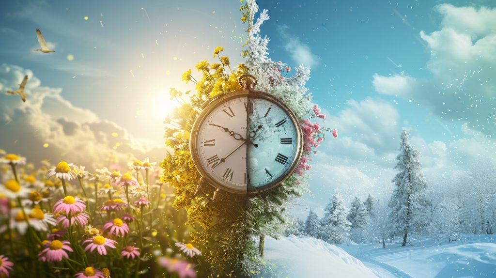 Zeigt saisonal die Umstellung von Sommerzeit auf Winterzeit